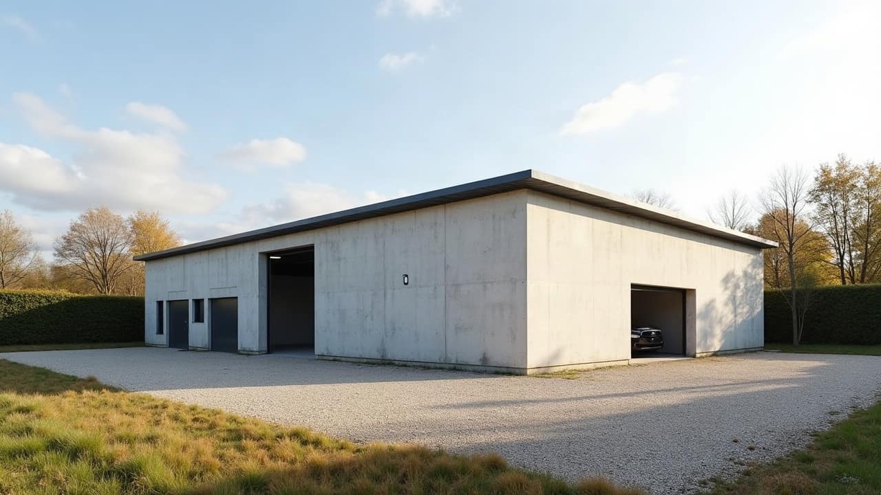 Bâtiment d'activité désaffecté à Colombelles avec bardage neuf posé après désamiantage, terrain dégagé, aucune personne visible.