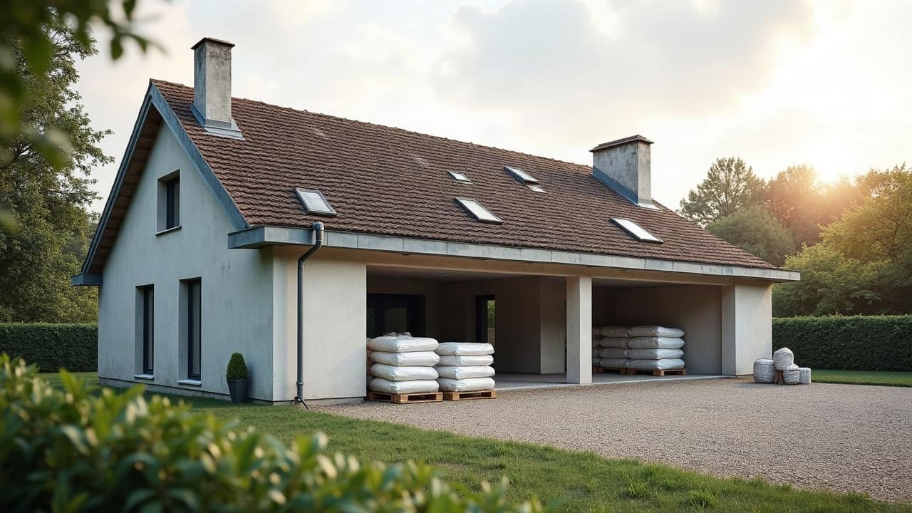 Conduit de chauffage ancien entouré d'un calorifugeage fibreux dégradé dans une chaufferie, vue rapprochée sans présence humaine.